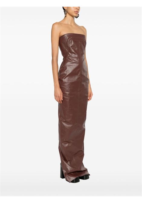 Brown square-neck denim gown Rick Owens - women RICK OWENS | RP02D3524SCT93